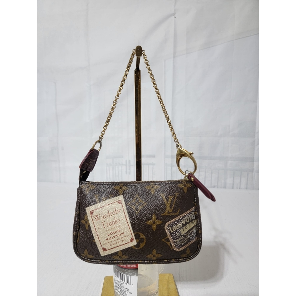 Louis Vuitton Monogram Mini Pochette Accessoire Pouch Brown - Picture 3 of 15